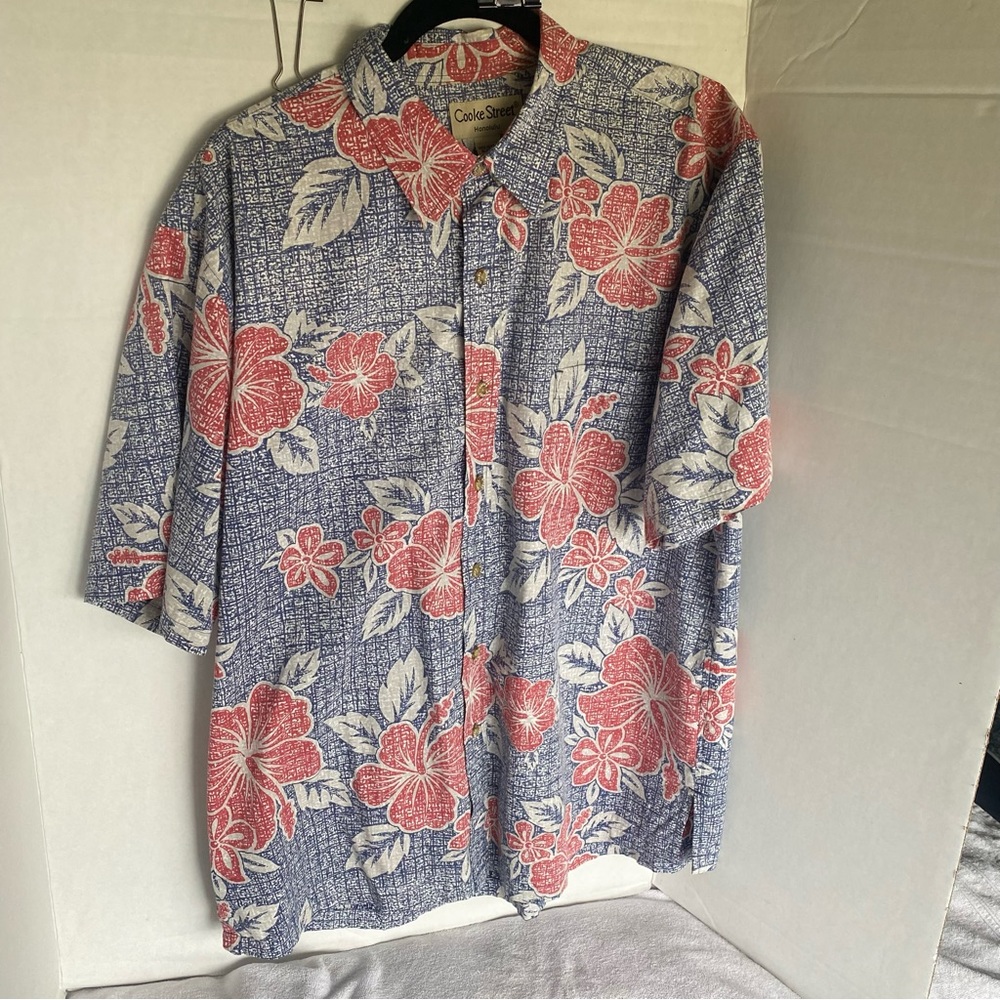 Cooke Street Honolulu Men XL short sleeve button up shirt Hawaiian 100% cotton - Picture 2 of 5